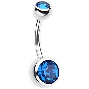 Royal Blue Belly Button Ring Surgical Steel